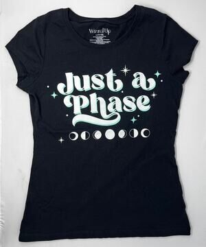 Wound Up Just a Phase Women's Cut Tshirt Pre-Owned great condition Moon Phase